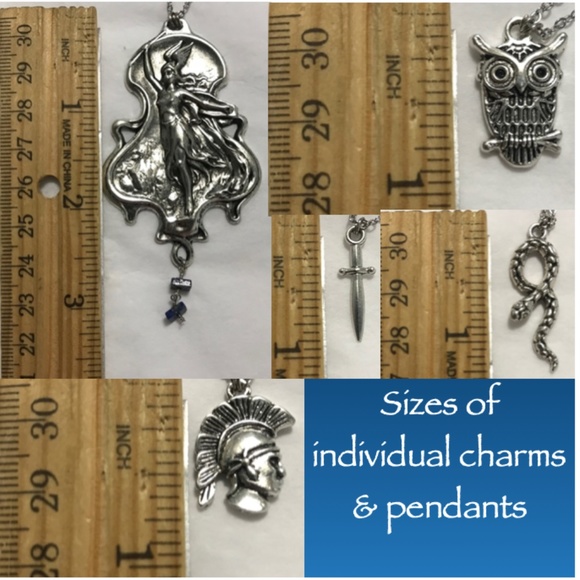 Athena Minerva Greek Roman Goddess Wisdom & War Handmade Necklace, Lapis Lazuli - Picture 13 of 15